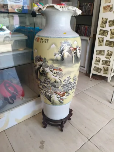 Vaso em cerâmica - Paisagem Chinesa