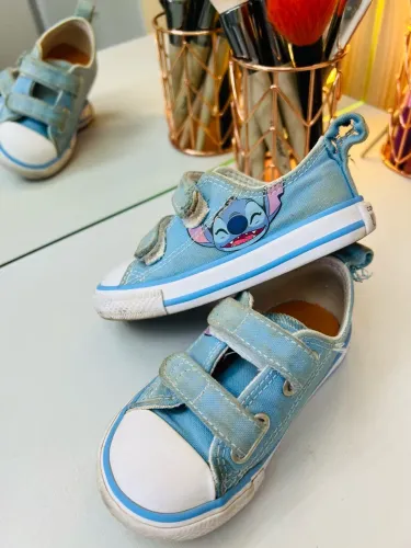 Tênis infantil All star Stitch azul Original tamanho 21