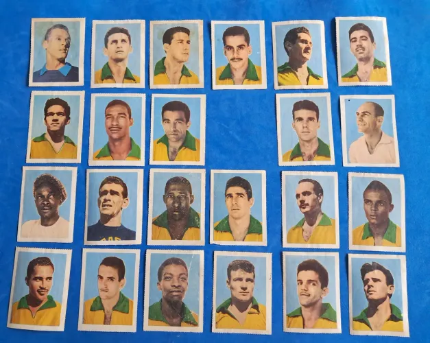 23 figurinhas colecionáveis álbum Aquarela 1958