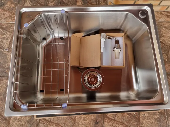 Cuba Pia Cozinha Gourmet Luxo Inox 304 Com Acessórios