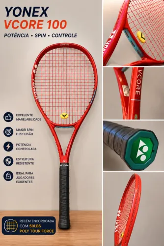Yonex VCORE 100 2026 - João Fonseca | Semi Nova | Estado Impecável