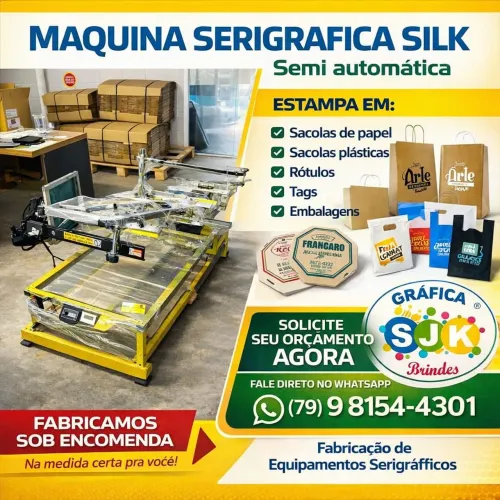 Fabricante Máquina Serigráfica semi automatica Silk-SJK-03 
