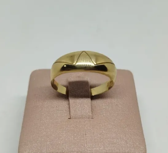 Anel abaulado ouro 18k - aro 22