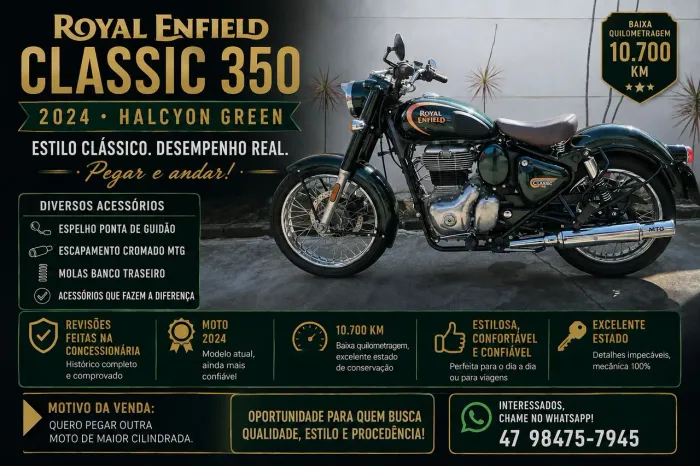 ROYAL ENFIELD CLASSIC 350 2024 ? HALCYON GREEN