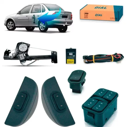 Kit Vidro Elétrico Corsa Classic Wagon 4 Portas Traseiro