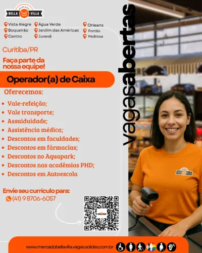 Vaga para Operador de Caixa