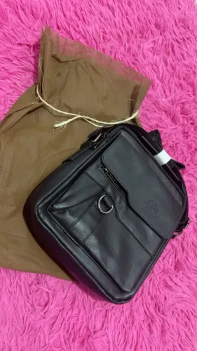 Bolsa lateral couro
