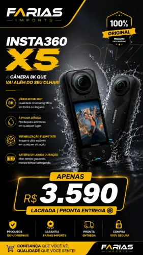 Camera de Ação Insta 360 X5