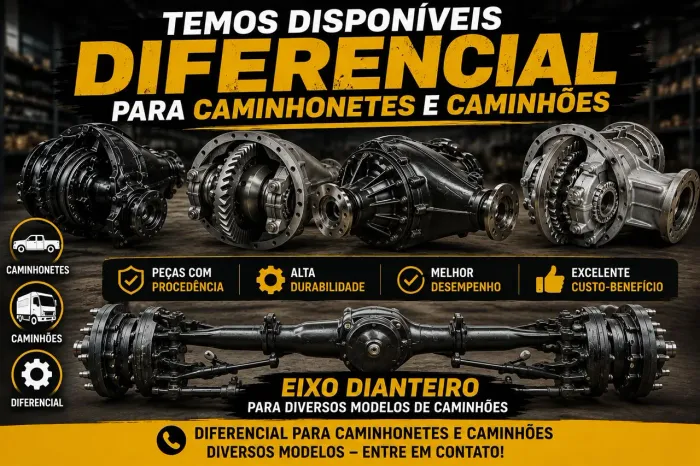 Diferencial e eixo de caminhões