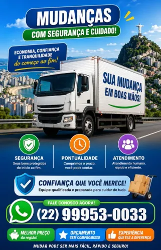 Caminhão de mudanças e fretes