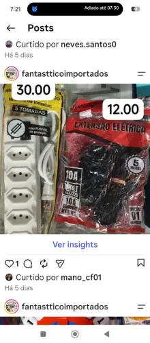 Extensão 5 MT  12.00  FILTRO LINHA 30.00