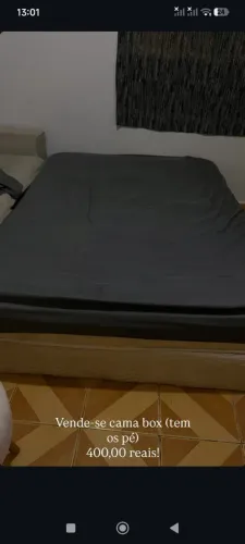 cama box de casal  com colchão  de molas 