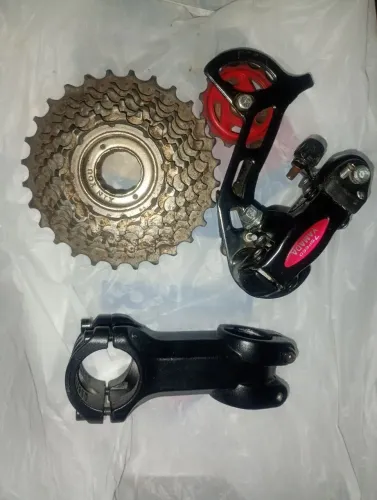 Peças De Bike - Catraca 7v Câmbio traseiro Mesa de guidon 