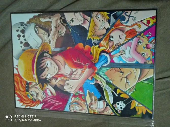 Quadro Decorativo One Piece - Luffy e Bando (Novo / Perfeito Estado)
