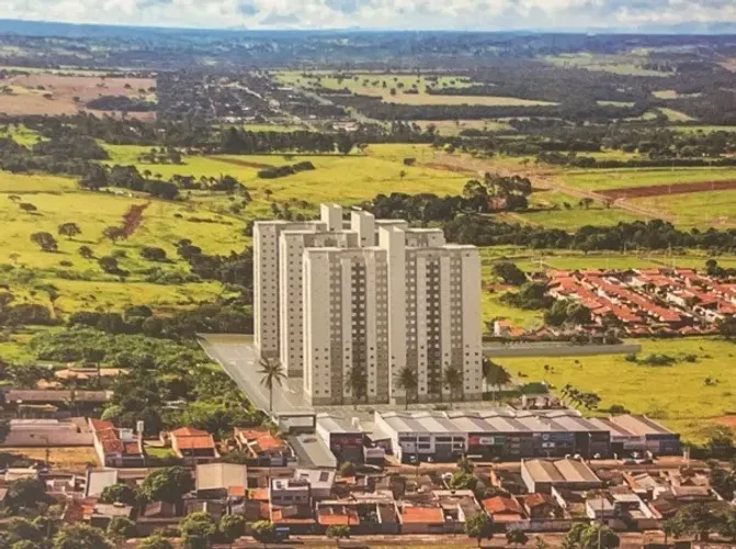 Apê novo na planta, 2 quartos no 12º andar, condomínio completo próximo à Av. NS Desterro