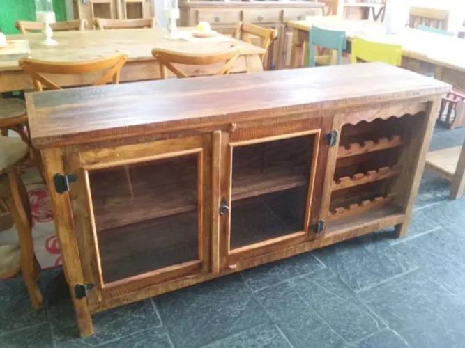 Buffet Adega Peroba Rosa Rústica 1,70m