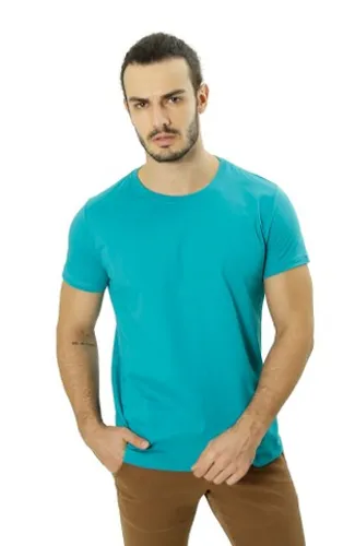 Camiseta Masculina Básica Lisa Verde Petróleo 100% algodão