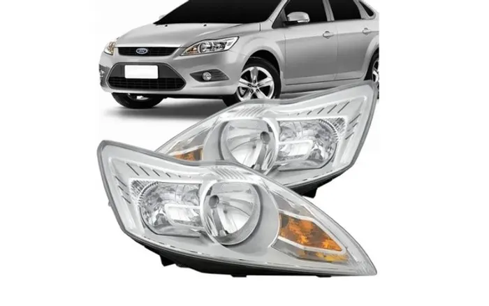 Par Farol Cromado Ford Focus 2009 2010 2011 2012 2013 