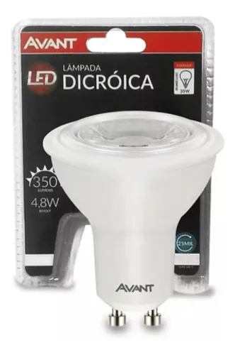 Lampada Led Dicroica GU10 4.8w Avant (Quente ou Fria)