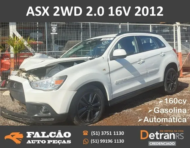 sucata em peças mitsubishi asx 4x2 2013