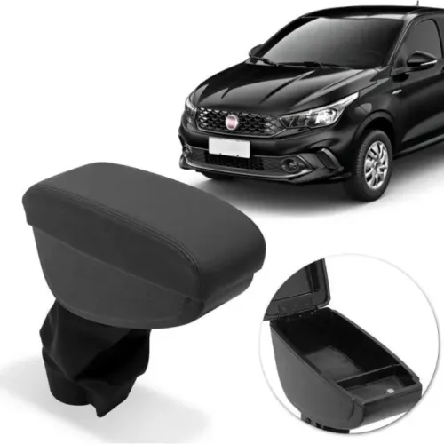Apoio de Braço Fiat Argo / Cronos 2017 à 2023 - Preto C/ Linha Preta - N200712