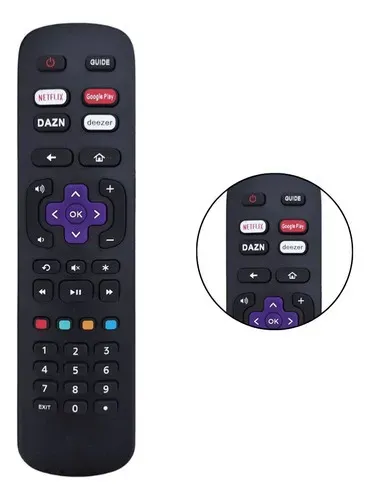 Controle Remoto Compatível Tv Semp Tcl Toshiba Roku Smart