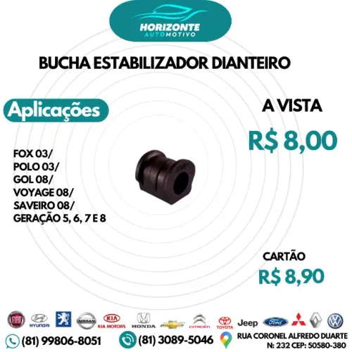 Bucha estabilizador Fox polo 03/ gol Voyage Saveiro G5 08/