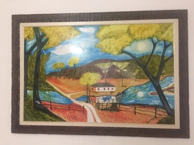 Quadro Pintura 1,00x70 ( Pescador)