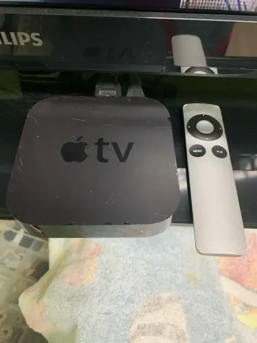 Apple TV original 3ª geração com controle e caixa original