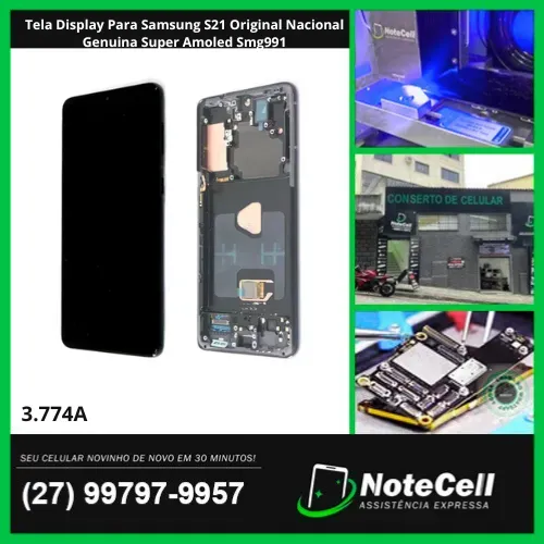 Tela Display Para Samsung S21 Orig Nac Genuina Super Amoled Smg991- Instalação em 30min!