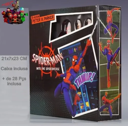 Peter Parker Into The Spider Verse Miles Morales Boneco Figure Action Articulado Mafex