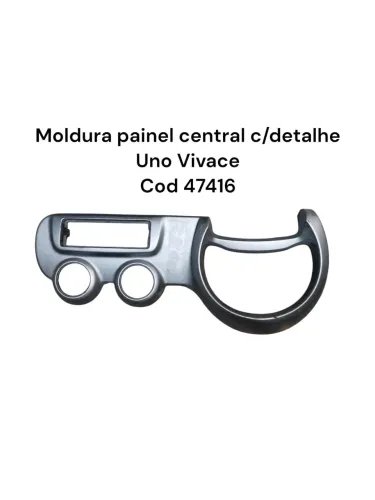 Moldura Painel Central C/detalhe Uno Vivace Cod 47416