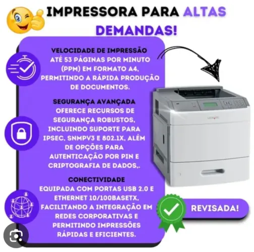 Impressora Laser Lexmark T654dn