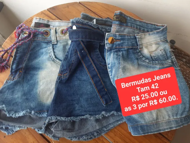 Bermudas Jeans feminina tam 42/44