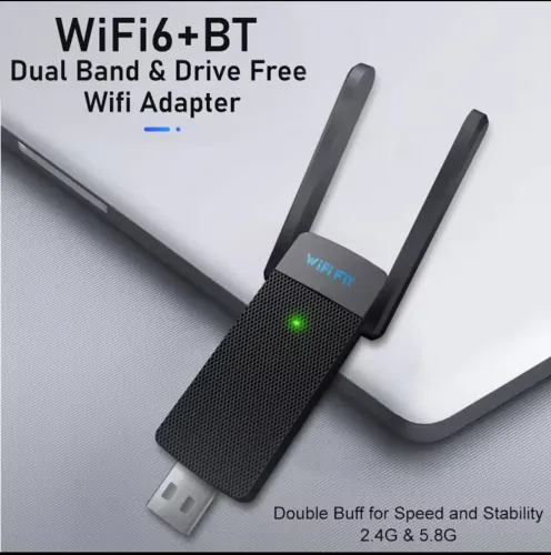 Adaptador USB Wi-Fi 6 1800mbps 5G bluetooth 5.3 USB 3.0
