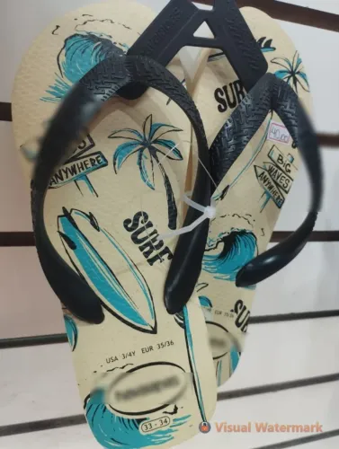 Chinelo Estampado Surf Verão Masculino/Feminino - Estilo Praia, Confortável e Leve
