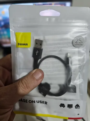 Cabo USB para Iphones Baseus 25cm