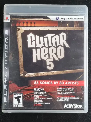 Guitarra Hero 5 PS3 Frete Grátis Só o jogo  ( sem guitarra)