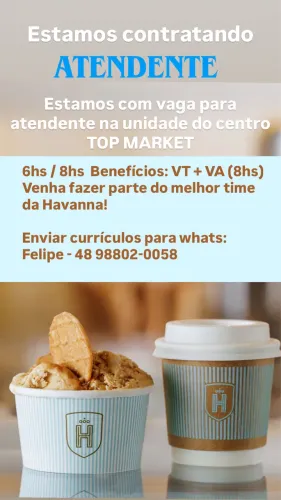 Vaga de atendente Havanna 