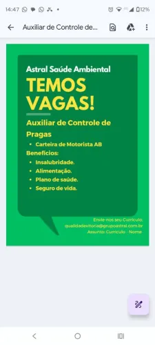 Oportunidade de emprego