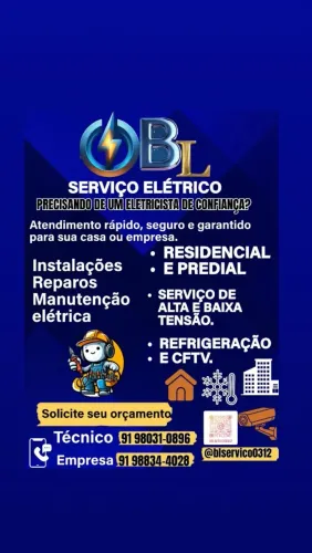 Serviço elétricos de refrigeração e CFTV