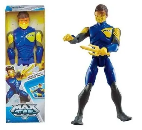 Boneco Max Steel Turbo Aqua - 30 cm - Mattel