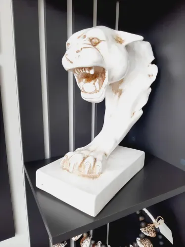 Escultura Pantera Branca
