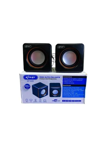 Mini Alto-Falante para Notebook Knup KP-600 - USB 2.0