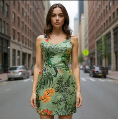 47_Lindo vestido estampado Ilícito / Tam M 