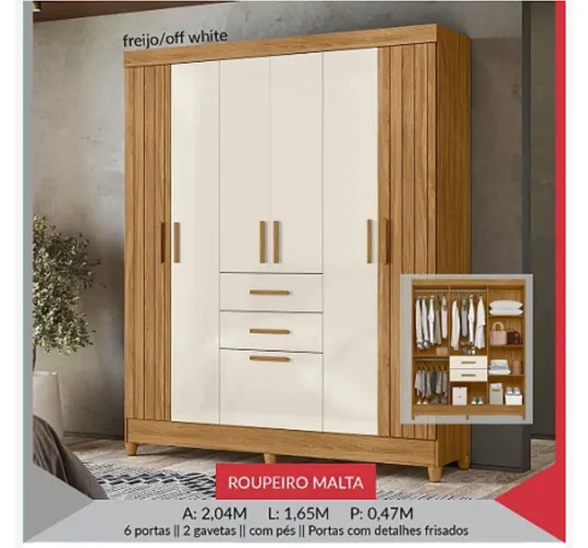 Guarda roupa solteirão.  164mt 