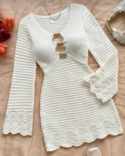 Vestido para ano novo branco (NOVO)