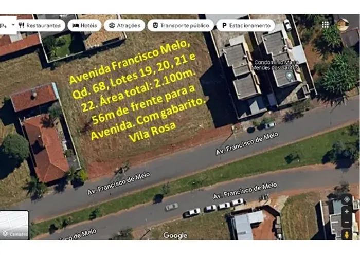 Lote/Terreno para venda possui 2100 metros quadrados em Vila Rosa - Goiânia - Goiás