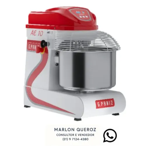 Amassadeira Espiral 10Kg Monofásica 3 Velocidades G.Paniz AE10G2 220V