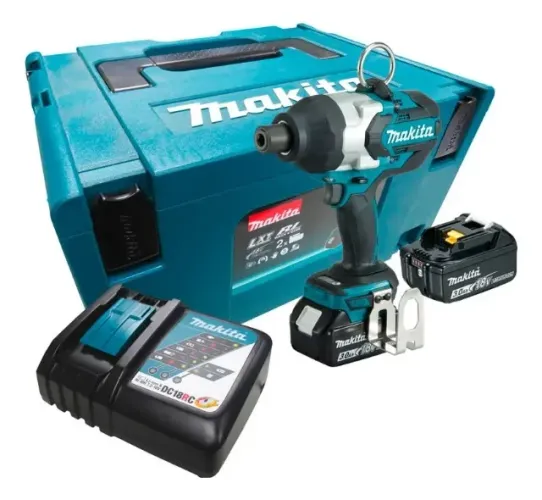 Chave De Impacto Makita C/2bat18v 3ah 800nm 11.1mm 7/16pol - Azul
